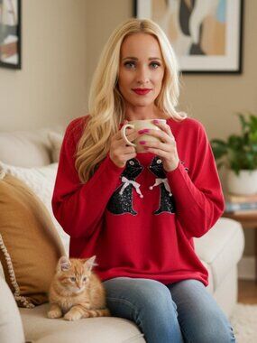Kitty Knit long sleeved Sweater Top